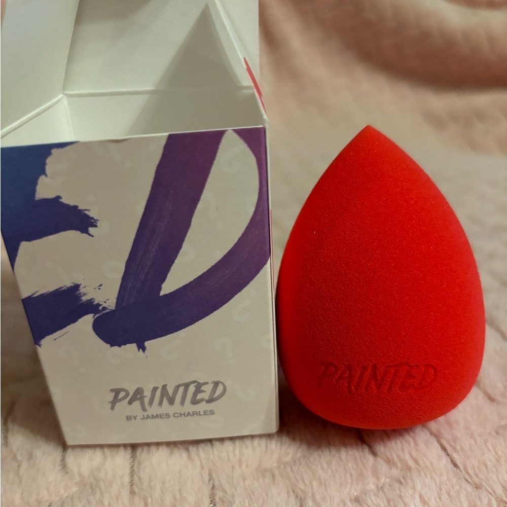 painted by james charles red beauty blender